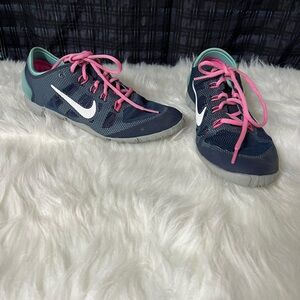 NIKE Women's Free Bionic Running Shoes Training 599269-403 Blue Teal Size 8